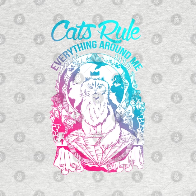 Dual Color Cats Rule Everything Around Me by kenallouis